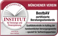 Rating Institut für Vorsorge und Finanzplanung Gütesiegel für zertifizierte Beratungsstandards BestbAV - Münchener Verein