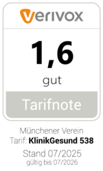 Rating verivox für KlinikGesund 538 gut - Münchener Verein