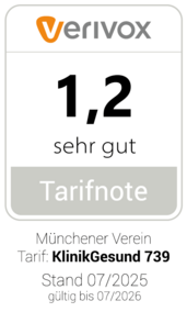 Rating verivox für KlinikGesund 739 sehr gut - Münchener Verein