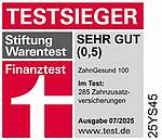 Rating Finanztest für ZahnGesund 100 sehr gut Testsieger - Münchener Verein