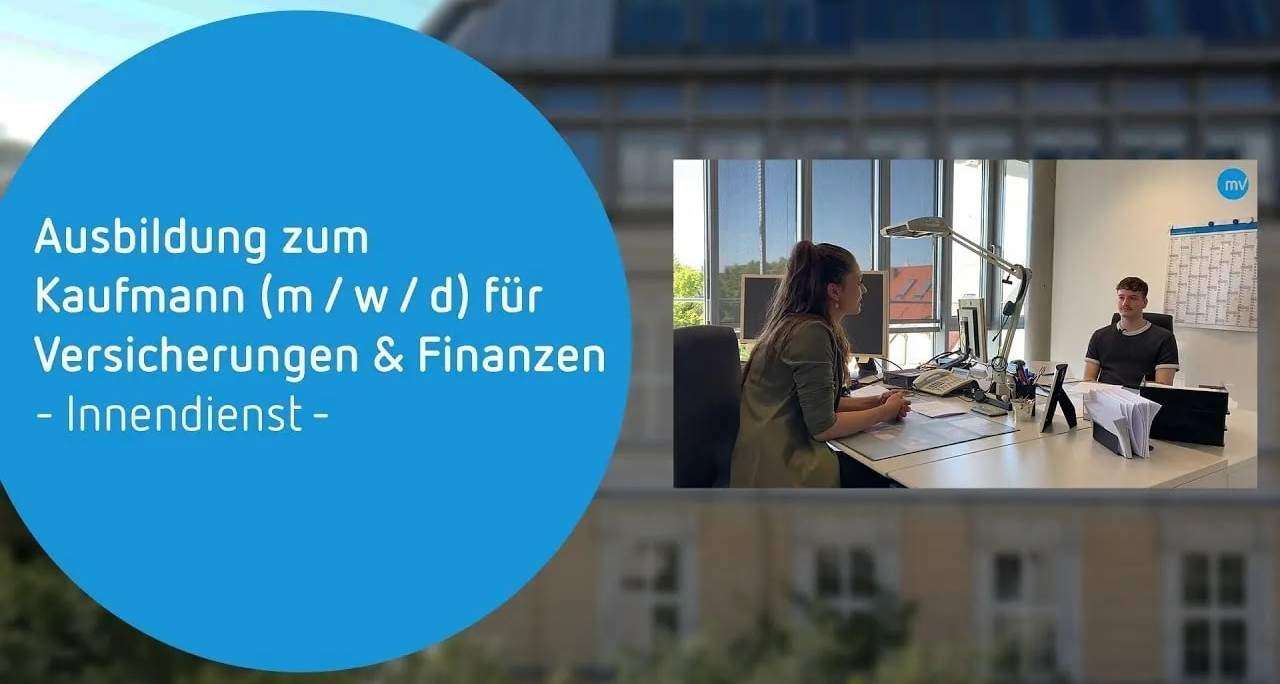 Youtube-Thumbnail zum Thema Ausbildung zum Kaufmann im Innendienst beim Münchener Verein