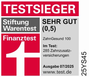 Rating Finanztest für ZahnGesund 100 sehr gut Testsieger - Münchener Verein