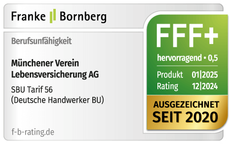 Qualitätssiegel Franke & Bornberg für Deutsche Handwerker Berufsunfähigkeitsversicherung
