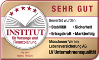 Rating Institut für Vorsorge und Finanzplanung Gütesiegel für LV Unternehmensqualität - Münchener Verein
