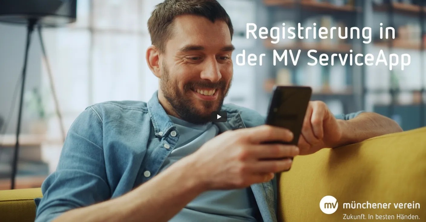 Ein Mann registriert sich f&uuml;r das MV Kundenportal